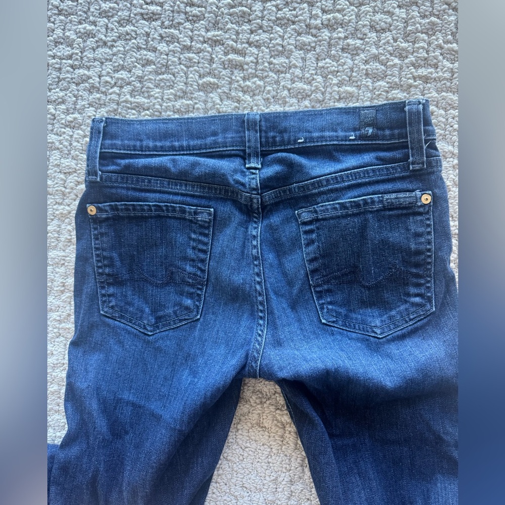 7 For All Mankind Dark Blue Skinny Jeans - Picture 8 of 8